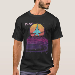 Camiseta F 22 Jato de Combatente do Raptor F18 Onda Sintéti