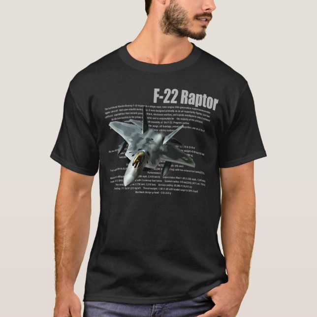 Camiseta "F-22 Raptor " T-shirt (Frente)