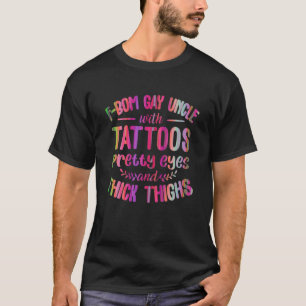 Camiseta F-Bom Gay Tio Com Tatuagens Olhos Bonito Ang Espes
