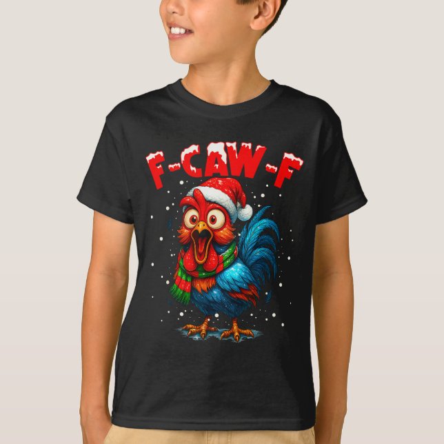 Camiseta F-caw-f Chicken Fcawf Rooster Coffee Christmas Fca (Frente)