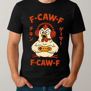 Camiseta F-Caw-F Chicken Gamer Graphic Japonês Memória Engr