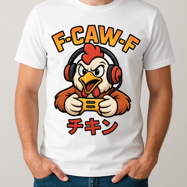Camiseta F-Caw-F Chicken Gamer Graphic Japonês Memória Engr (Criador carregado)