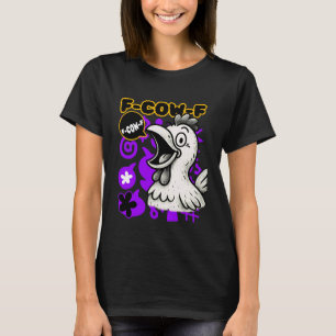 Camiseta F-Caw-F engraçado humor de galinha corvo galo para
