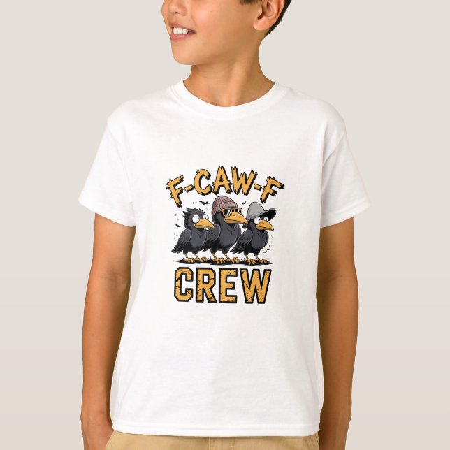 Camiseta F-Caw-F Equipamento De Cascos Engraçado (Frente)