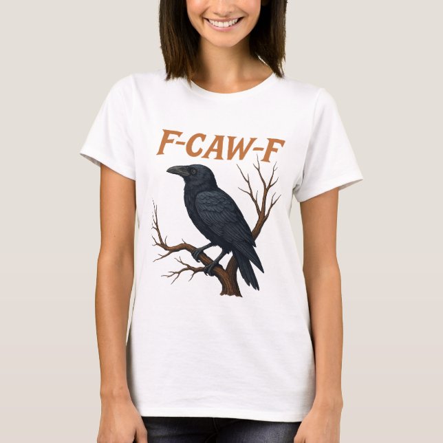 Camiseta F CAW F｜f-caw-f｜gothic raven png｜raven (Frente)