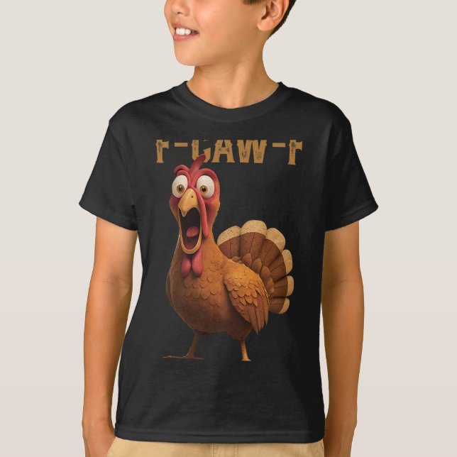 Camiseta F-caw-f Fcawf Humor Engraçado de Frango  (Frente)