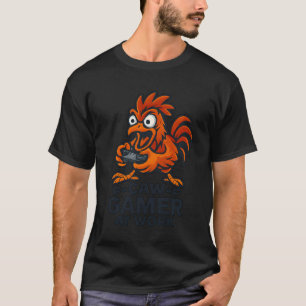 Camiseta F-Caw-F Gamer no Trabalho - Galinha Engraçada Galo