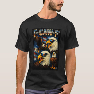Camiseta F-Caw-F Homens Mulheres Águia Careca Engraçada Ban