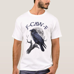 Camiseta F-caw-f Pássaro Negro Engraçado