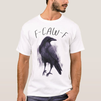 Camiseta F-CAW-F Watercolor Raven - Pastel e Humoroso