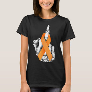 Camiseta F%ck Leukemia Cancer Leucemia do Dedo Médio Awaren