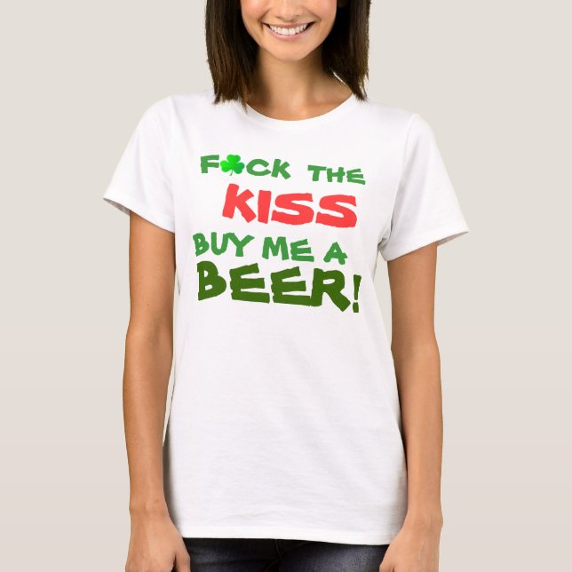 Camiseta F*ck o BEIJO compra-me uma CERVEJA! (Frente)