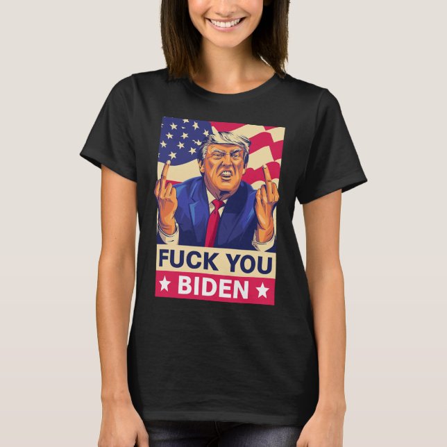 Camiseta F%ck Você Biden Engraçado Trump (Frente)