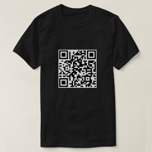 Camiseta F*ck You QR Code Shirt Engraçado Shirt Sarcasti