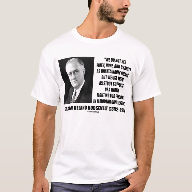 Camiseta F.D.R. A cerveja de malte da caridade da esperança (Frente)