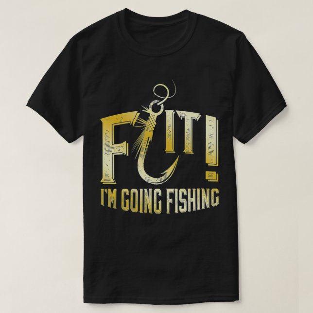 Camiseta F Gancho Vou Pescar Palavra (Frente do Design)