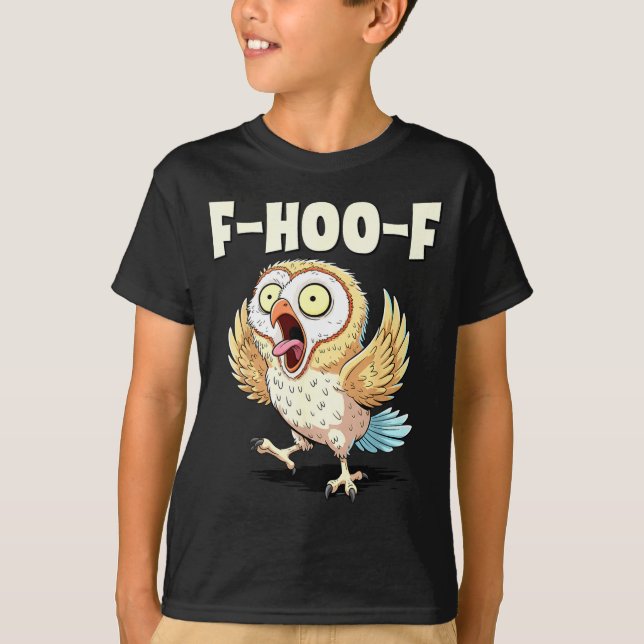 Camiseta F-hoo-f Owl Meme – Funny Screaming Owl Bird Meme G (Frente)