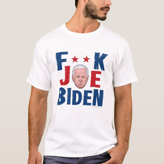Camiseta F**K JOE BIDEN White T Shirt (Frente)