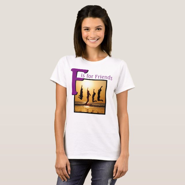 Camiseta F para Amigos (Frente Completa)
