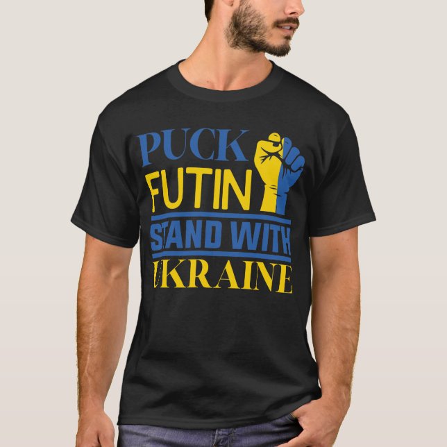 Camiseta F Putin Defende A Ucrânia  (Frente)