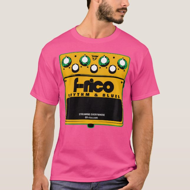 Camiseta F-Rico Guitarra Pedal Stomp Box Rhythm Blues Rb Ef (Frente)