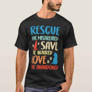 Camiseta F Roupa de Animais Resgatados Cachorro Gato Antigo