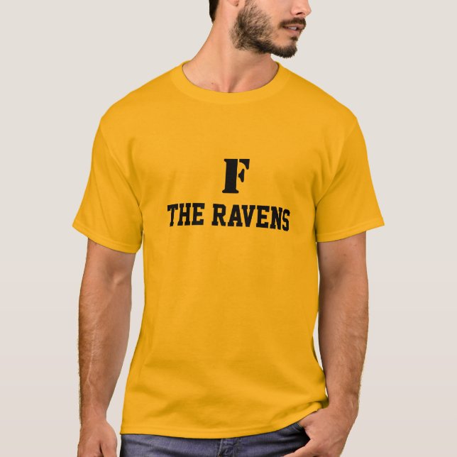 Camiseta "F t-shirt do fã de Steelers dos corvos" (Frente)