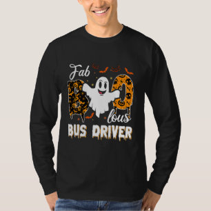 Camiseta Fa Boo Lous Bus Driver Cute Ghost Halloween
