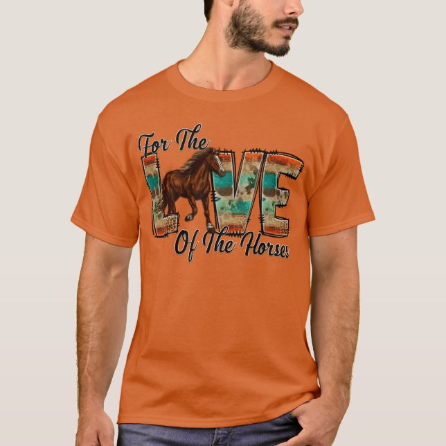 Camiseta Fã-Cavalo do Amor dos Equinos Pôneos Pôneos Retro (Frente)