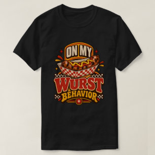 Camiseta Fã da Festa de Salsicha com Comportamento de Wurst