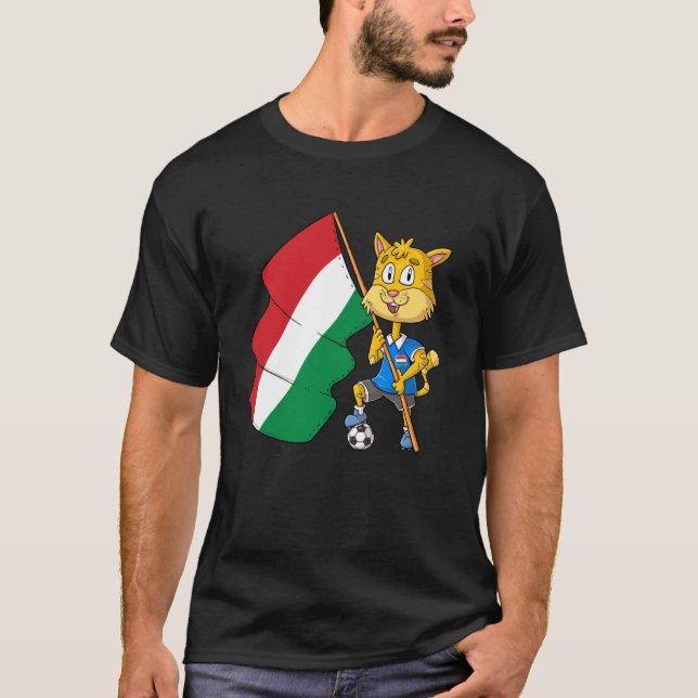 Camiseta Fã da Hungria Gato Húngaro (Frente)