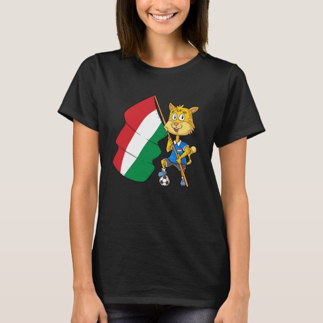 Camiseta Fã da Hungria Gato Húngaro (Frente)
