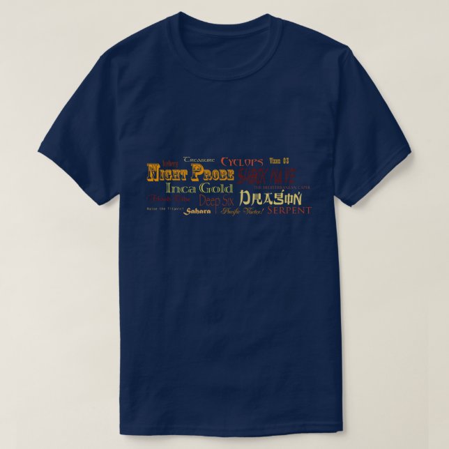 Camiseta Fã de Clive Cussler (Frente do Design)