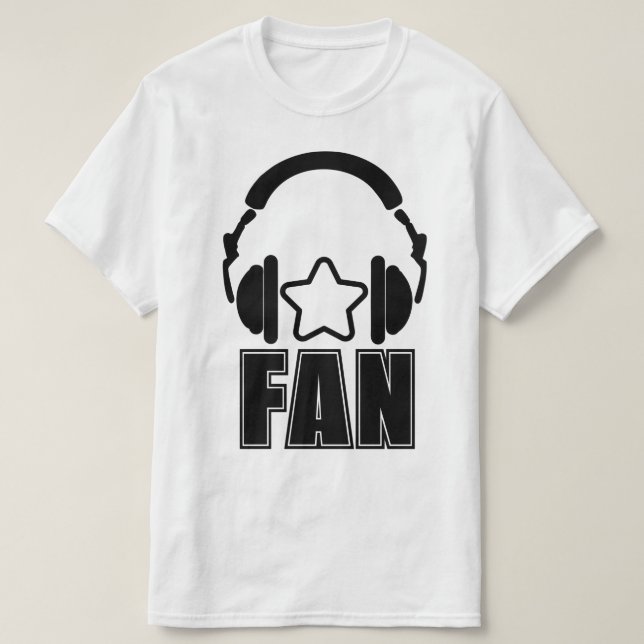 CAMISETA FÃ DE ESTRELA DA MÚSICA (Frente do Design)