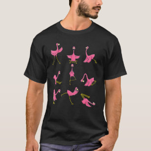 Camiseta Fã de Exercício de Pássaro Flamingo Bonito