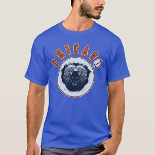 Camiseta Fã de Futebol Antigo Retro Chicago Urso Illinois