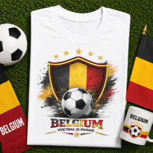 Camiseta Fã de Futebol Belga Copa do Mundo de Futebol Belga