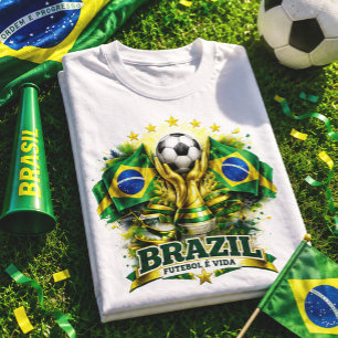 Camiseta Fã de Futebol Brasil Futebol Brasileiro