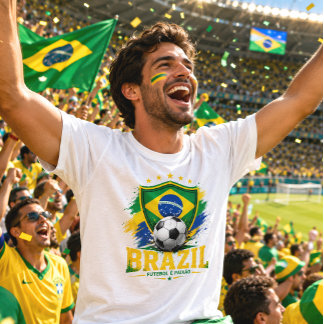 Camiseta Fã de Futebol Brasil Futebol Brasileiro