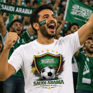 Camiseta Fã de Futebol da Arábia Saudita Copa do Mundo de F