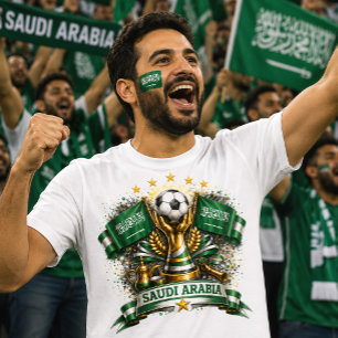 Camiseta Fã de Futebol da Arábia Saudita Copa do Mundo de F