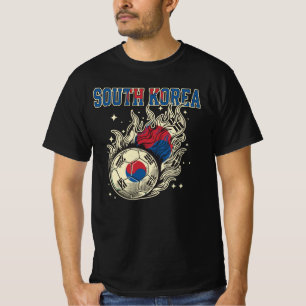 Camiseta Fã de Futebol da Coreia do Sul Bola Flamejante Fut
