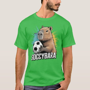 Camiseta Fã de Futebol de Capivara Engraçado Amante de Espo