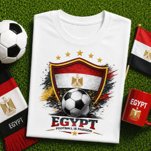 Camiseta Fã de Futebol do Egito Copa do Mundo de Futebol Eg