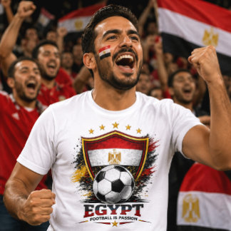 Camiseta Fã de Futebol do Egito Copa do Mundo de Futebol Eg