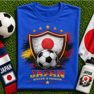 Camiseta Fã de Futebol Japonês Copa do Mundo de Futebol Jap