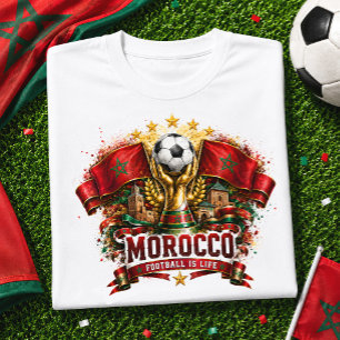 Camiseta Fã de Futebol Marroquino Atlas Lions Futebol Marro