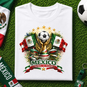 Camiseta Fã de Futebol Mexicano El Tri Copa do Mundo de Fut