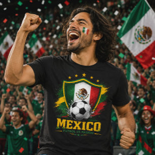 Camiseta Fã de Futebol Mexicano El Tri Copa do Mundo de Fut