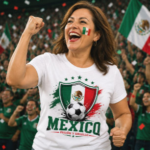 Camiseta Fã de Futebol México El Tri Copa do Mundo de Futeb